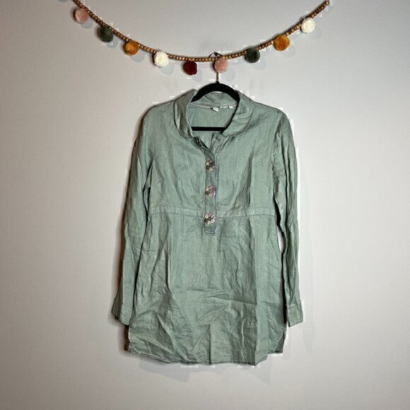 Boden linen button tunic top - Picture 1 of 5